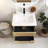 24'' Wall Mounted Single Bathroom Vanity With Ceramic Top-1400830538