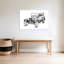 Illustration élégante d'une voiture classique, style rétro. Affiche murale classique et élégante.-881211663