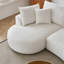 Curved Modern Modular Sectional Sofa With Mid - Century Boucle Design, For Bedroom And Left - Hand Placement