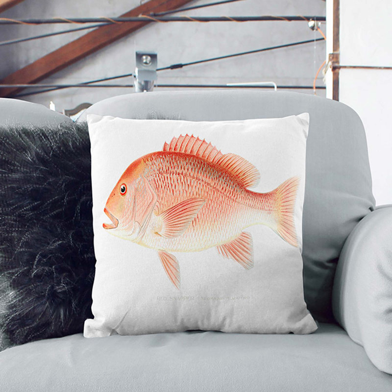 Square Throw Cushion, 40cm H x 40cm W x 15cm D