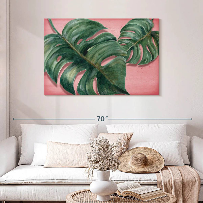 Feuilles Harnek Bright Monstera, H 30 po x l 45 po