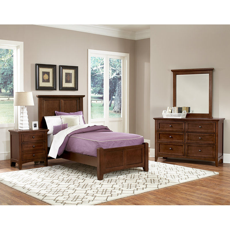 Aqib 52'' W 6 - Drawer Dresser, Warm Cherry
