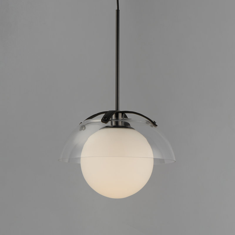 Domain 1 - Light Pendant, Black Chrome, Clear