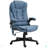 High Back Vibration Massage Office Chair With 6 Vibration Points, Heated Reclining PU Leather Computer Chair With Armrest And Remote