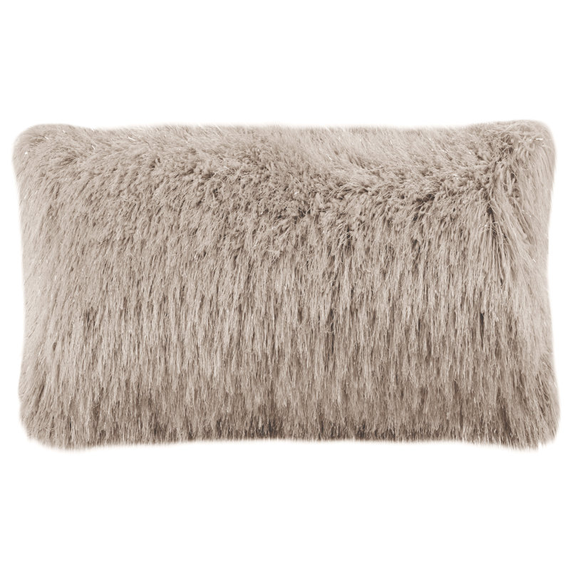  Pillow Cover and Insert, 14" H x 24" W x 2" D, Metalic Bronze