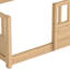 Lit de plancher à structure double en pin avec garde-corps élevés, rangement latéral et structure stable pour la chambre à coucher-2142949478-2142949483