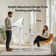Flavio Height Adjustable Standing Computer Desk With Drawer and USB & Type-C Ports For Home Office