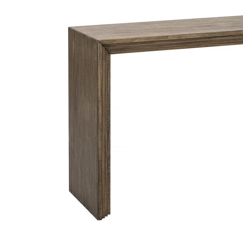 Console de style moderne, placage en bois massif de paulownia, vestibule de vestibule de salon | Idée de cadeau