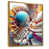 Toile avec cadre flottant or