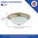 Pudsey Traditional Metal Flush Ceiling Light Fitting with Opal Glass Diffuser