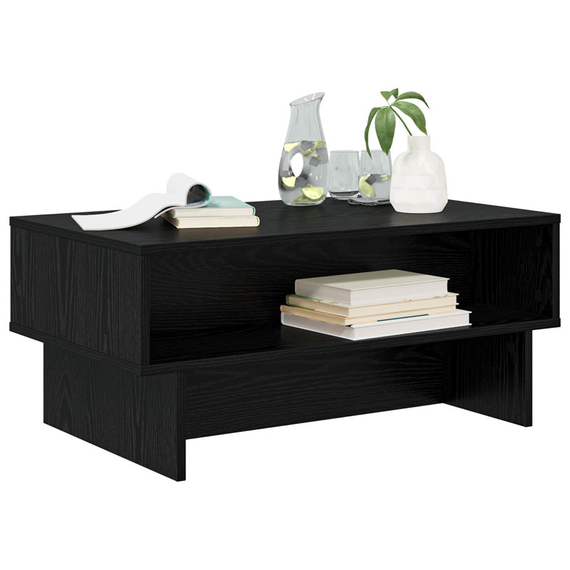Coffee Table with Storage, 35cm. H x 80cm. L x 46cm. W, Black Oak