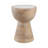 Mango Wood and Marble Accent Table - Modern Sculptural Side Table-756739157-756739145