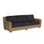Canapé d'extérieur en osier de 97 po avec coussins Saddleback-46000942-46000903
