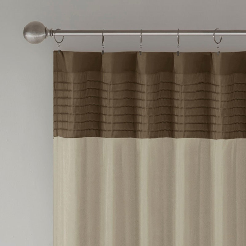 Panneau de rideau Polyoni Pintuck (seulement 1 panneau PC), Beige