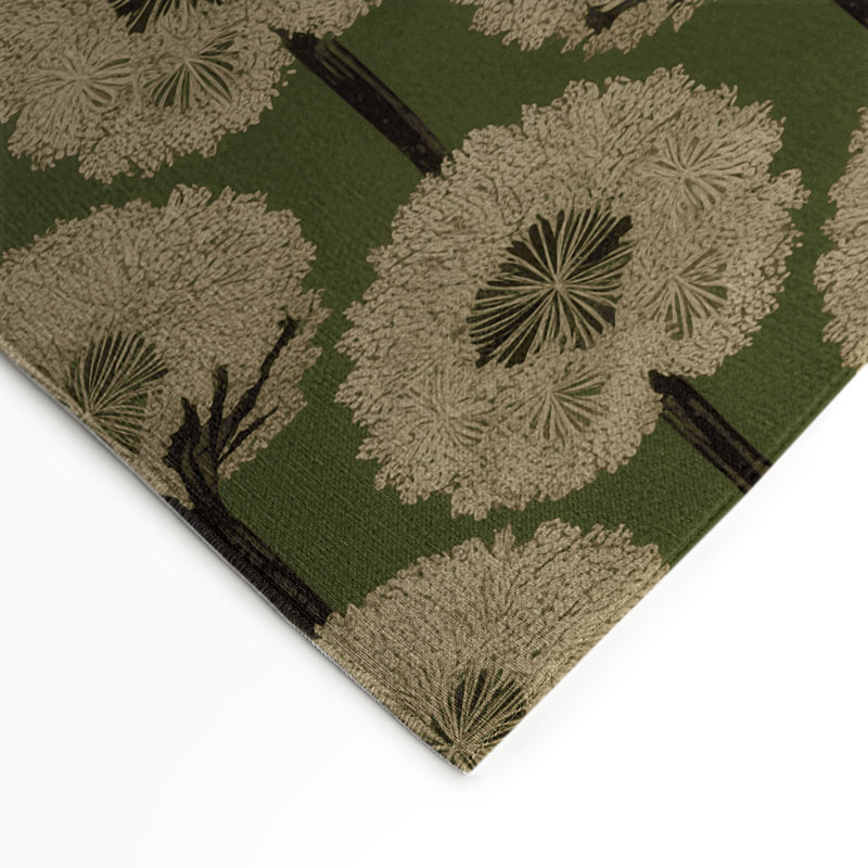 Botanical Brown Indoor and Outdoor Area Rug, Rectangle 9' x 12'