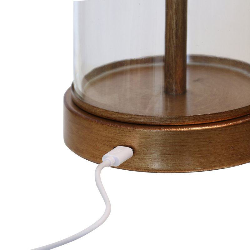 Sutton Rechargeable LED Glass Table Lamp