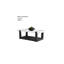 Table basse bicolore Mobilya, plateau en faux marbre, 122 cm (L) x 66 cm (P) x 46 cm (H).