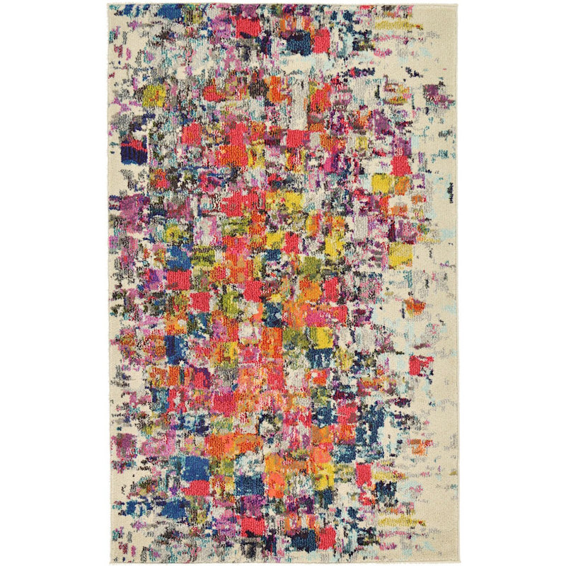Rizer Washable Abstract Indoor Rug, Rectangle 3'3" x 5'3"