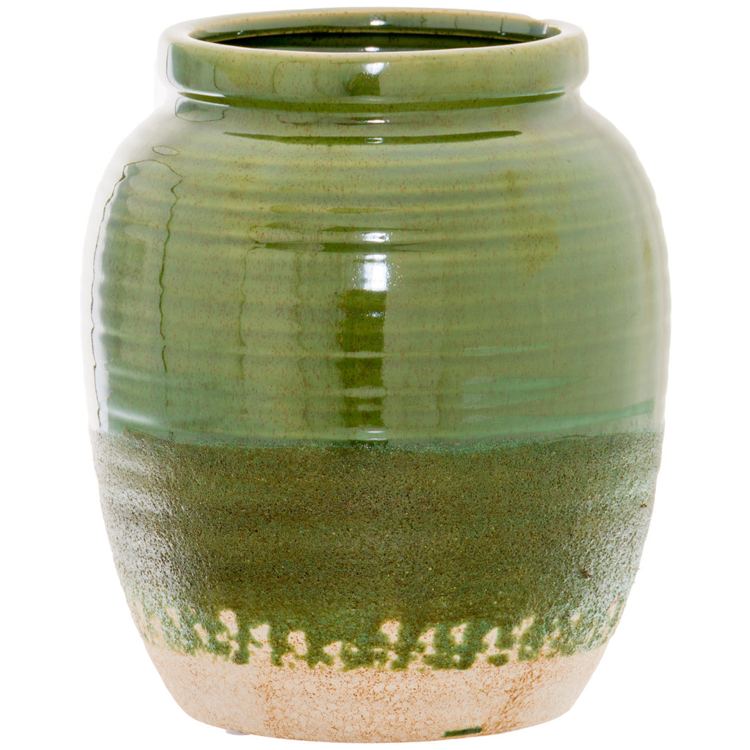 Toula Olive Ceramic Table Vase