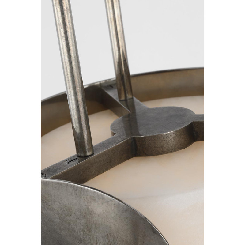 Anne-Marie Barton Armise Pendant with Nova Frost, 242" H x 7.5" W, Mottled Pewter, White