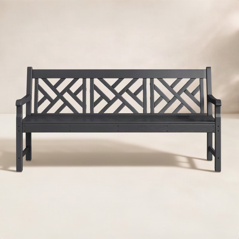Banc 72 po POLYWOOD Rockford Chippendale, Noir