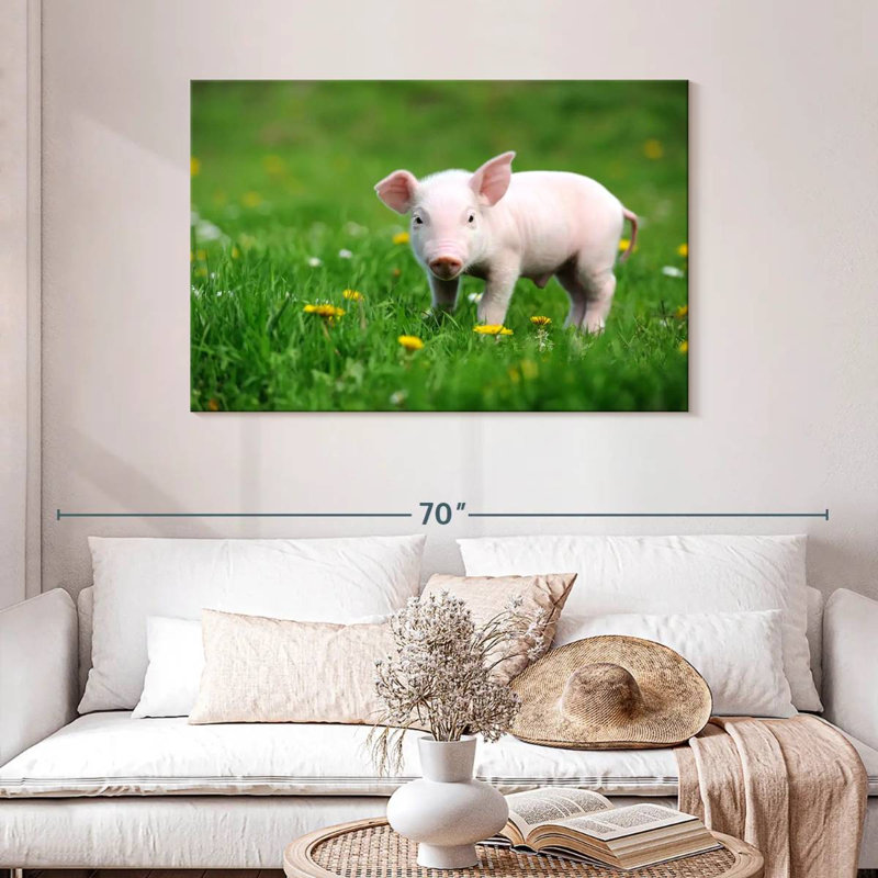 Brampt Spring Grass Pig, 30" H x 45" W