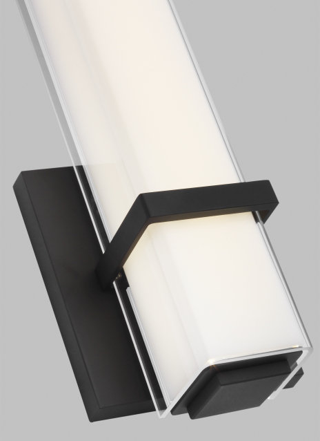 Milan 1 - Light LED Bath Bar, Nightshade Black