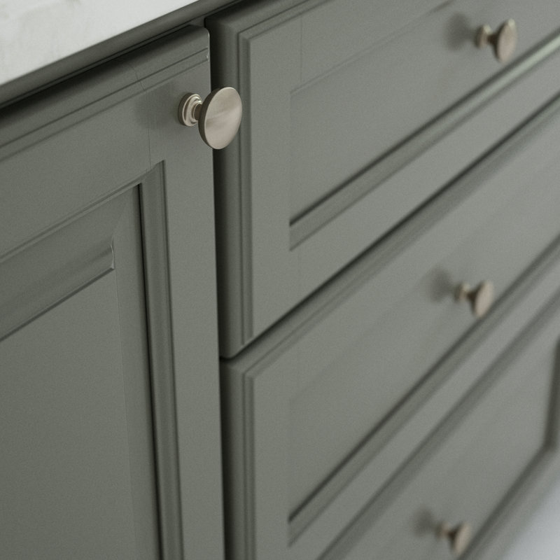 Round Knob, Satin Nickel