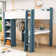Lit mezzanine double en bois avec tablettes de rangement intégrées et bureau