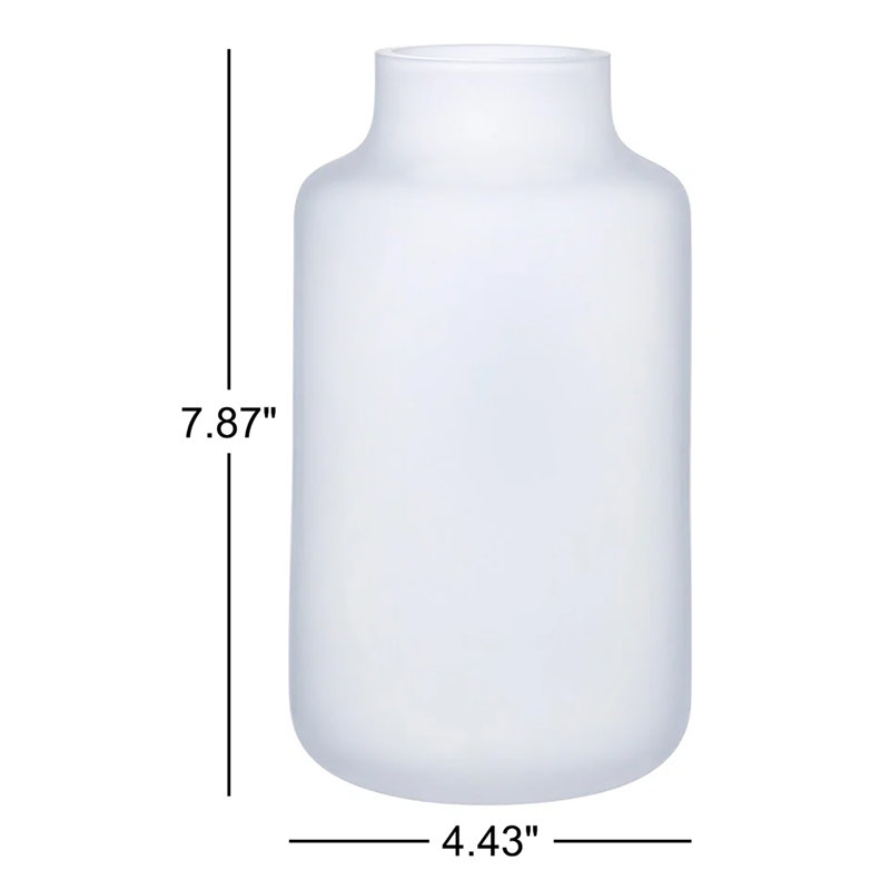 Mini vase en cristal sans plomb Magnolia, Bleu acier, H 7,87 po x l 4,43 po x P 4,43 po