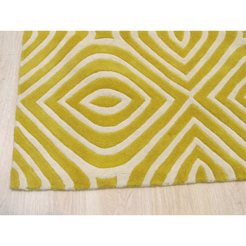 Hand-Tufted Wool Marla Rug , Elegant Yellow Area Rug for Living Room, Bedroom, Office, & Home Décor , Stylish & Durable Design for Any Space