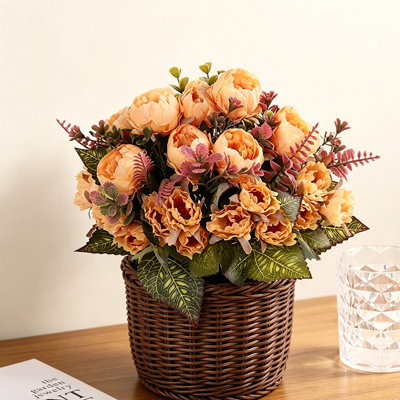 3 faisceaux de pivoines artificielles, décorations de fleurs artificielles, décoration florale de mariage pour vase