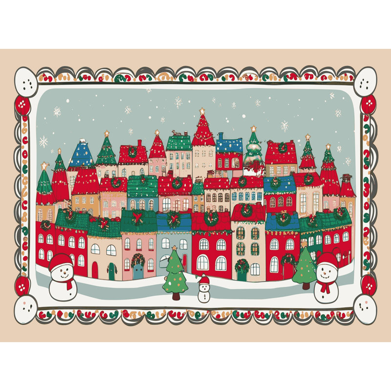 Tapis vacances de Noël The Holiday Aisle®, Rectangulaire 2 pi x 3 pi