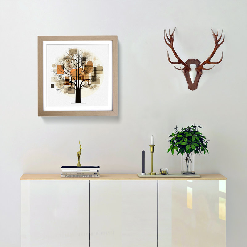 Tree Constructivism - Framed Print, Oak