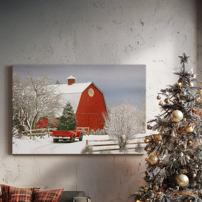 Dawn of Chalk Sleigh-Premium Gallery Wrapped Canvas, 12" H x 18" W