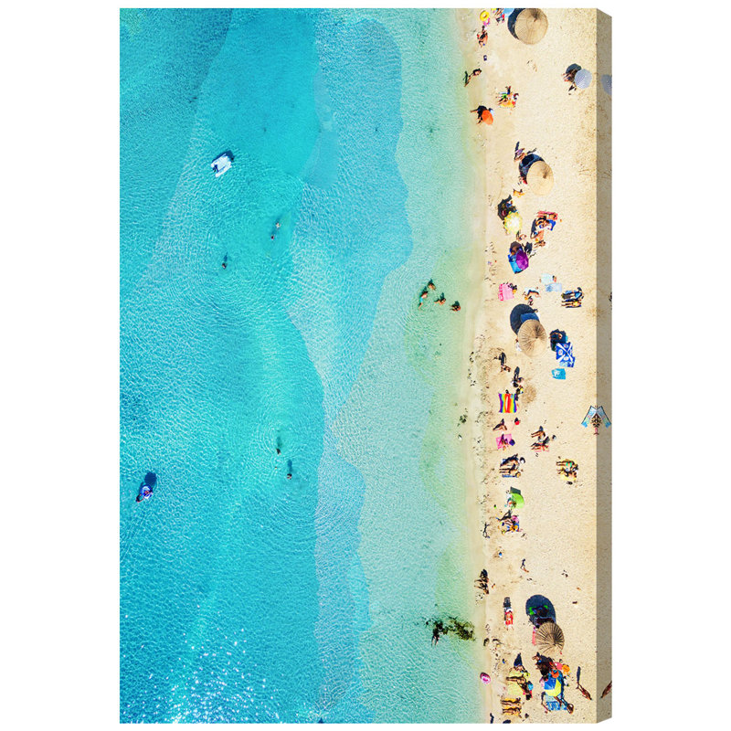 Reproduction d’art graphique sur toile tendue roman Beach, H 45 po x l 30 po x P 1,5 po