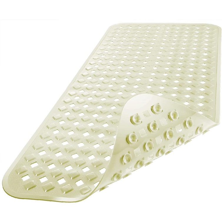 Large Rubber Bath Mat: 15.5 x 27.5 Rubber Non-Slip Bath Mat