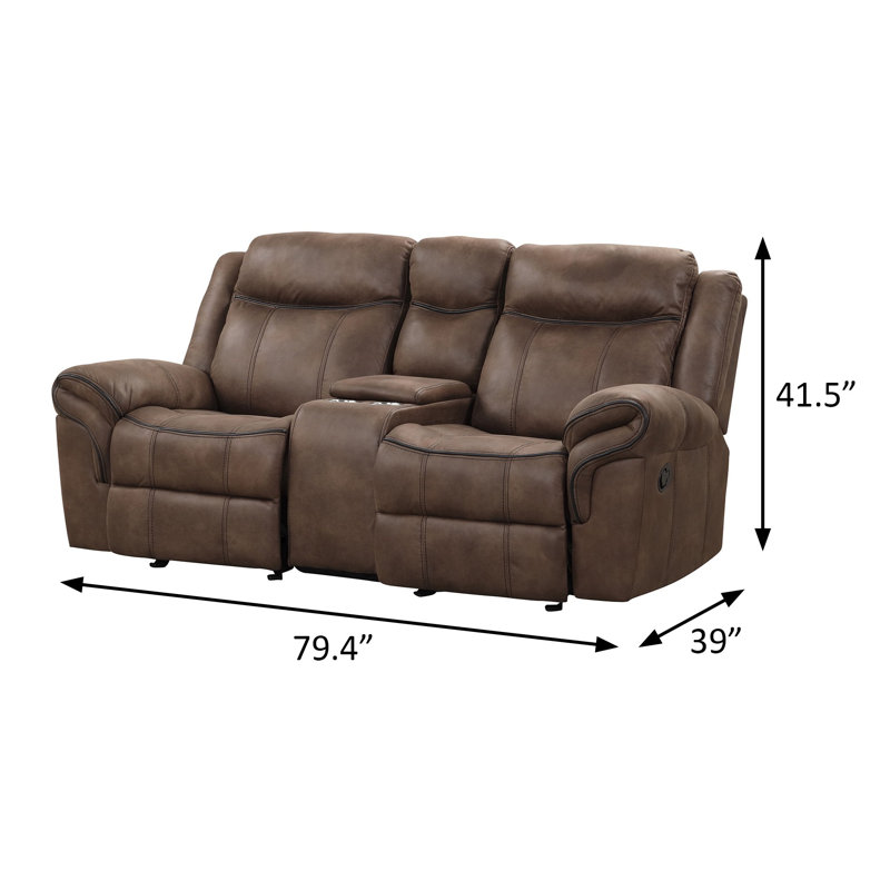 Causeuse transitionnelle l 79,4 po, brun