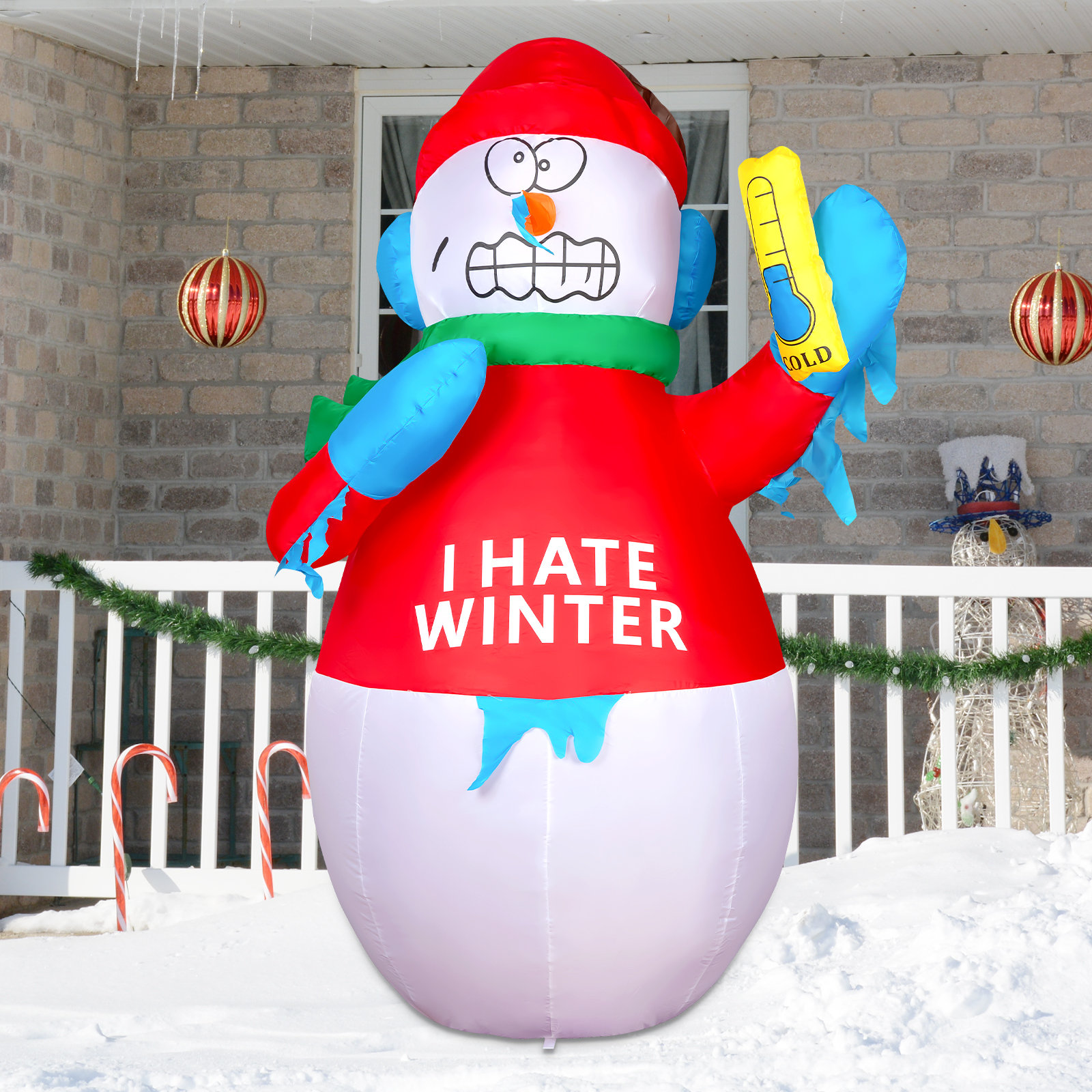 cold snowman inflatable