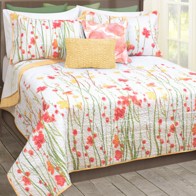 Modern & Contemporary Polyester Floral Quilt