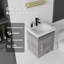 Meuble-lavabo suspendu de 40 cm avec lavabo, porte à fermeture douce, lavabo en céramique, meuble en contreplaqué, chêne gris-133200619