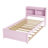 Twin Bed with Trundle and Bookcase Headboard-2052016344