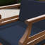 Ensemble de 2 fauteuils club d'extérieur bleu marine Hewlett