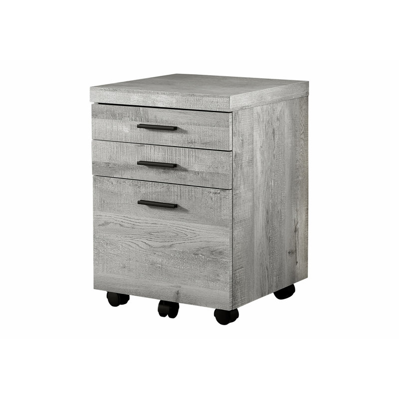 Classeur de bureau, classeur mobile roulant avec tiroirs de rangement et 5 roulettes, Gris