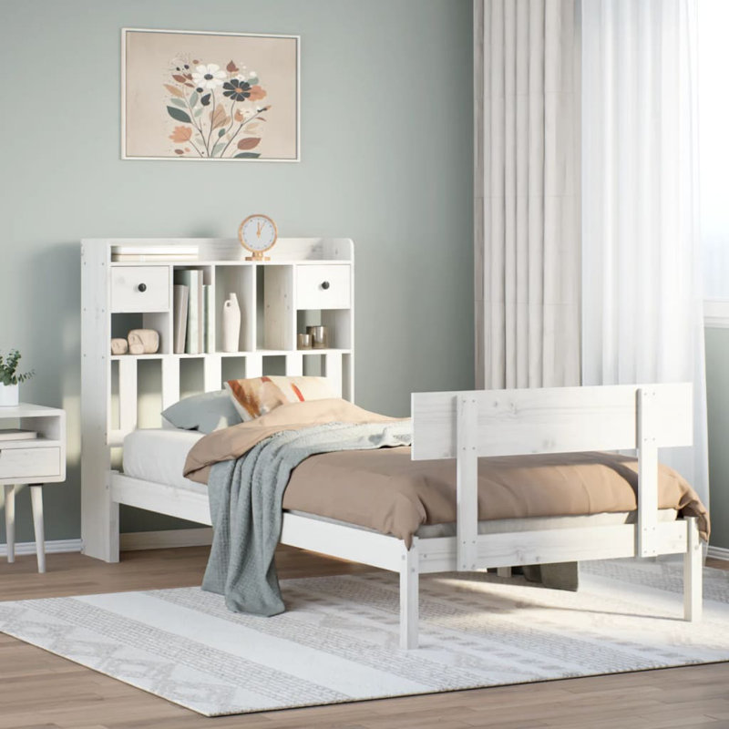 Maxeys Solid Wood Bed, 75 x 190cm, White