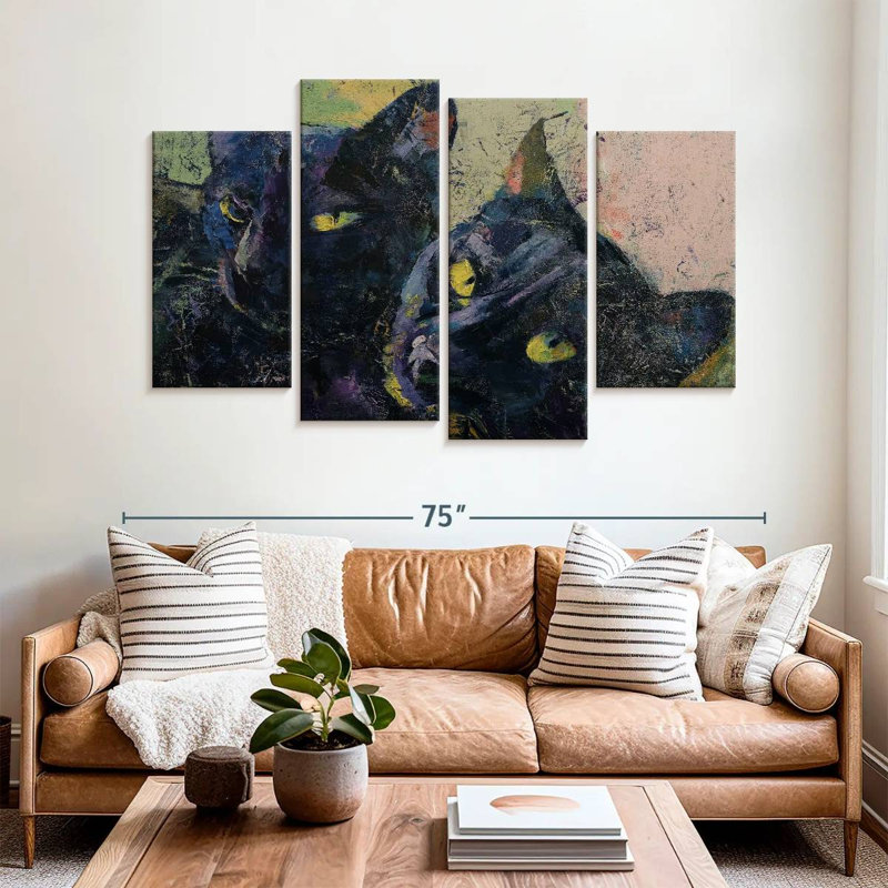 Brampt Black Cats, 42" H x 68" W
