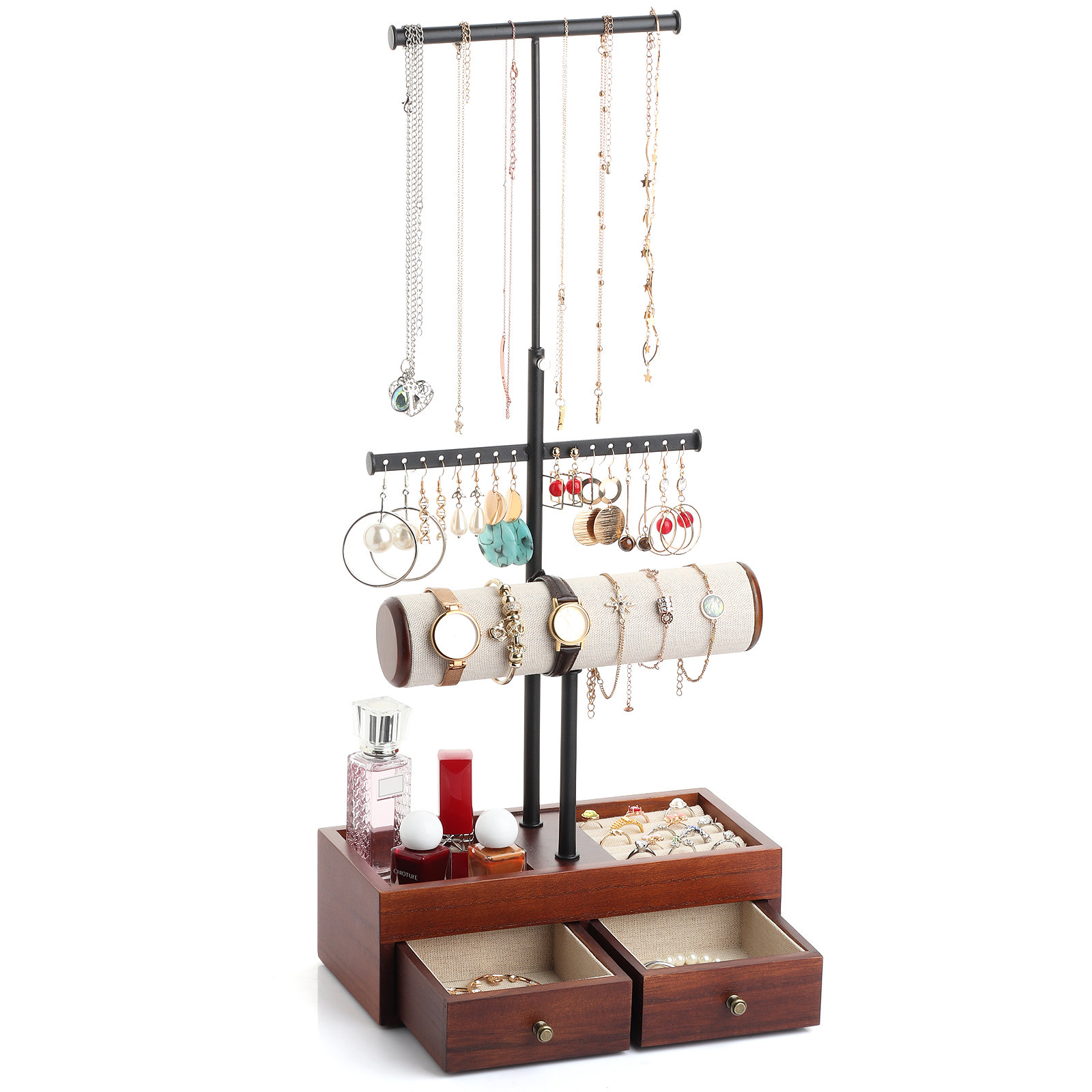 3 Tier Jewelry Tree Stand Tower Rack Necklace Bracelet Holder Jewelry  Display Stand Jewelry Tower W