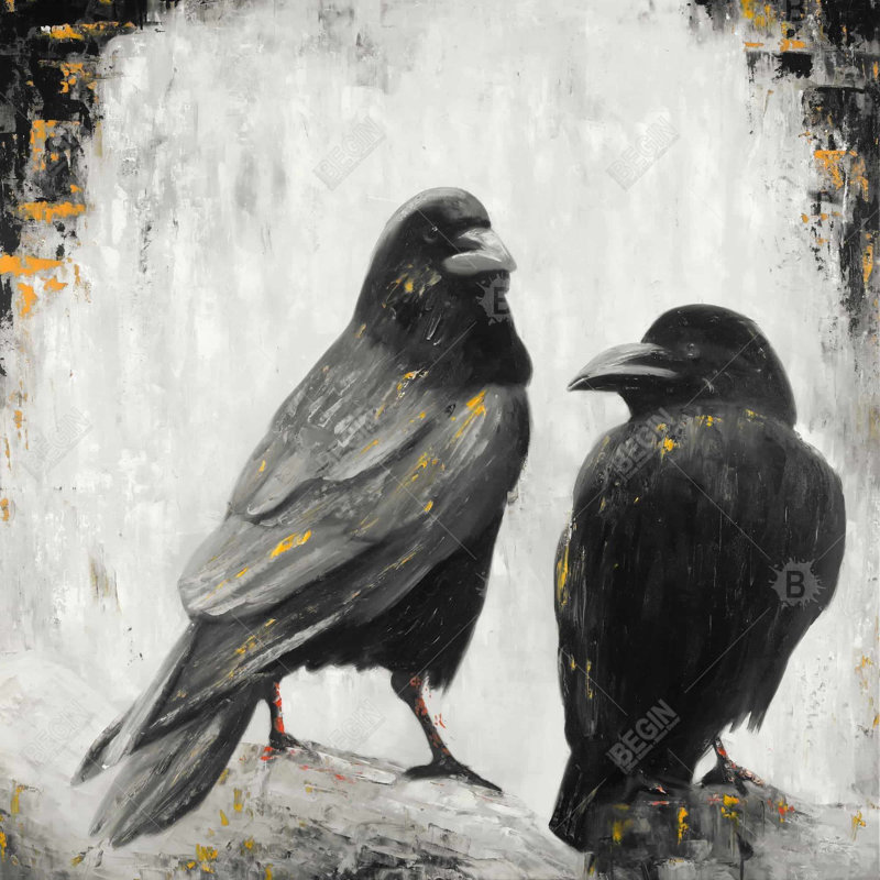 " Two Crows Birds "