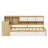 Wooden L-Shape Daybed with Seven Storage Cabinets and Two Storage Drawers, Multi-functional Bed with Study Desk and Built-in Bookshelf