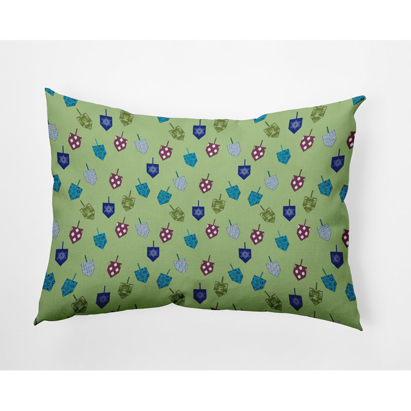 Coussin Hanukkah , 14 po x 20 po, Rectangulaire